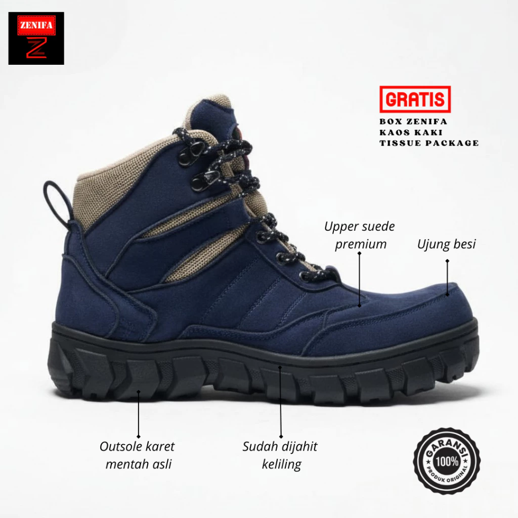 Zenifa Sepatu Safety Boots Eragon Pria Slide 2