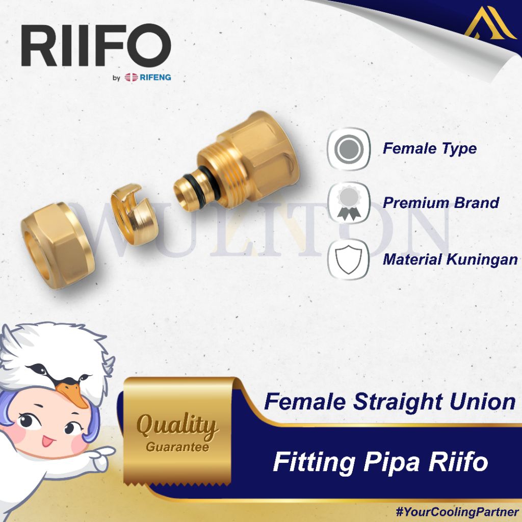 Jual Female Straight Union Fitting Drat Dalam 1/2