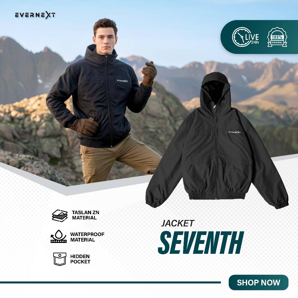 Jual Evernext - Jaket Casual Parasut Pria Jaket Motor Pria Water Resist ...
