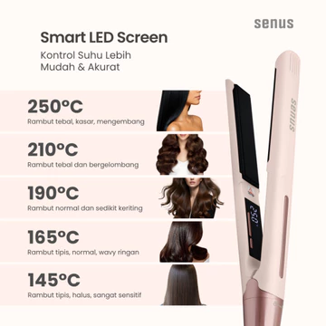 SENUS InfraGlow Straightener Catokan Pelurus Rambut Infrared Nano Titanium Plate Premium Tahan