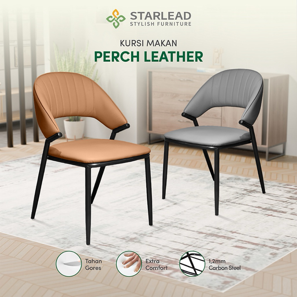 Picture of Jual Kursi Makan Kulit / Perch Leather / Dining Chair / Lounge Chair ...