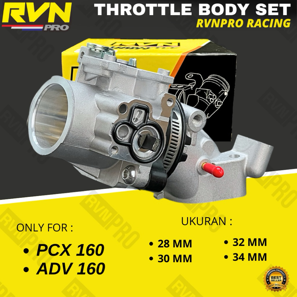 Jual THROTTLE BODY ASSY RVN RACING TB PCX 160 ADV 160 28 30 32 34 MM ...