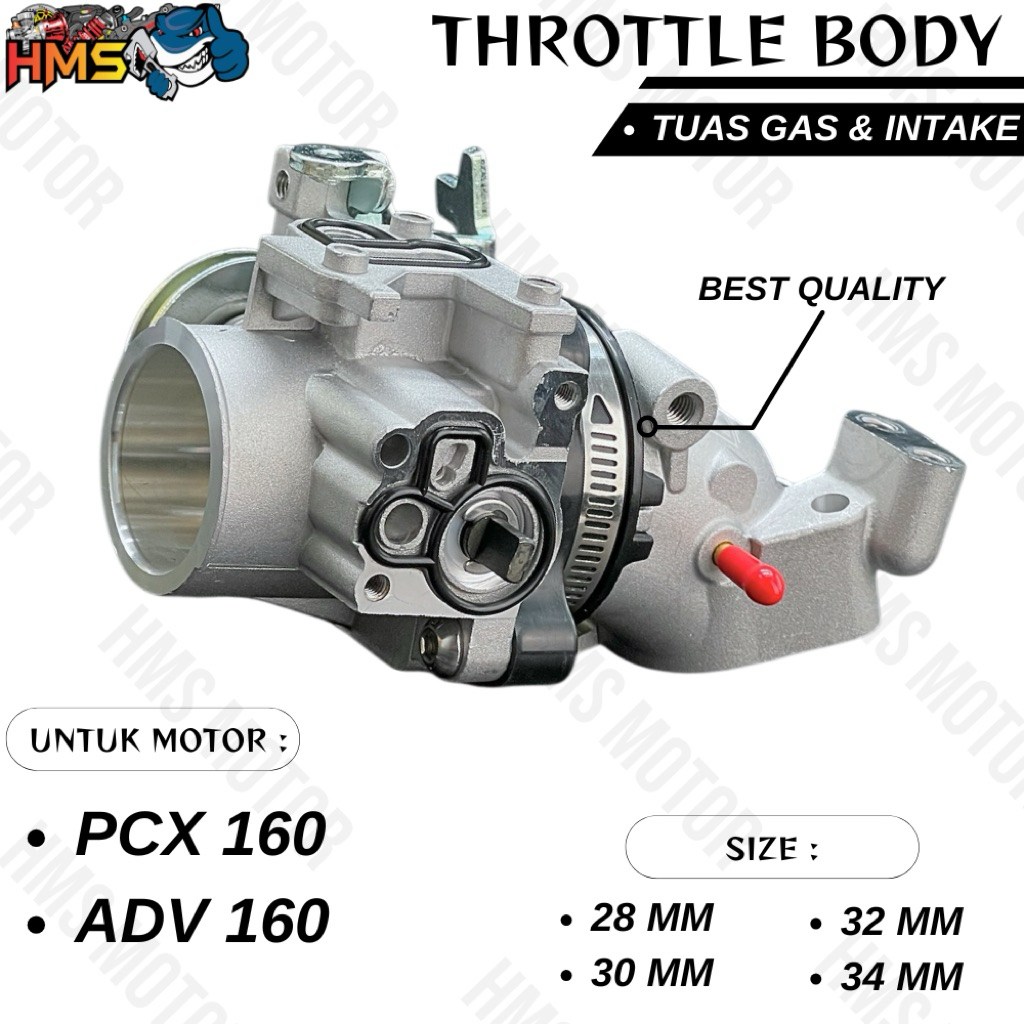 Jual THROTTLE BODY ASSY RACING TB PCX 160 ADV 160 28 30 32 34 MM INTAKE ...