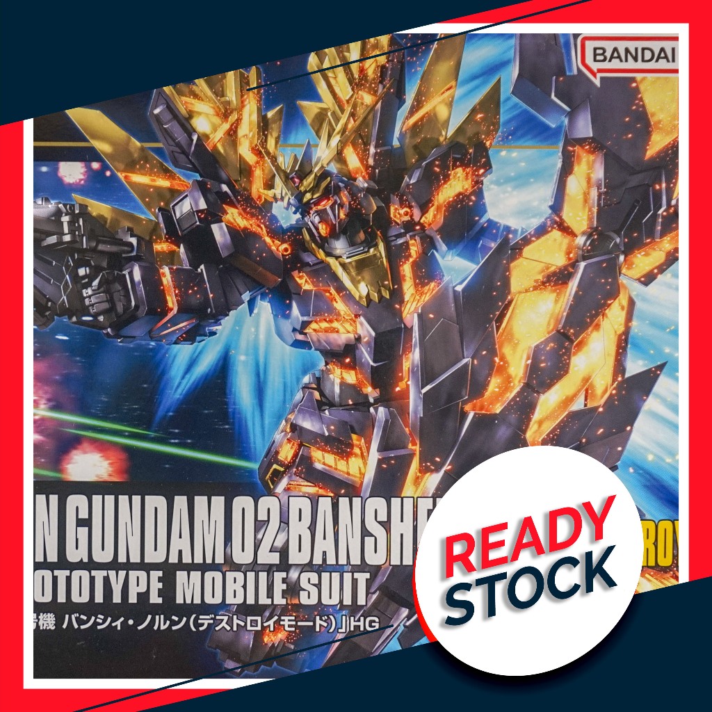 Bandai HG Unicorn Gundam 2 Banshee Norn (Unicorn Mode) – Titanium Finish – 1/144 Maßstab – Bausatz Für Gundam-Fans
