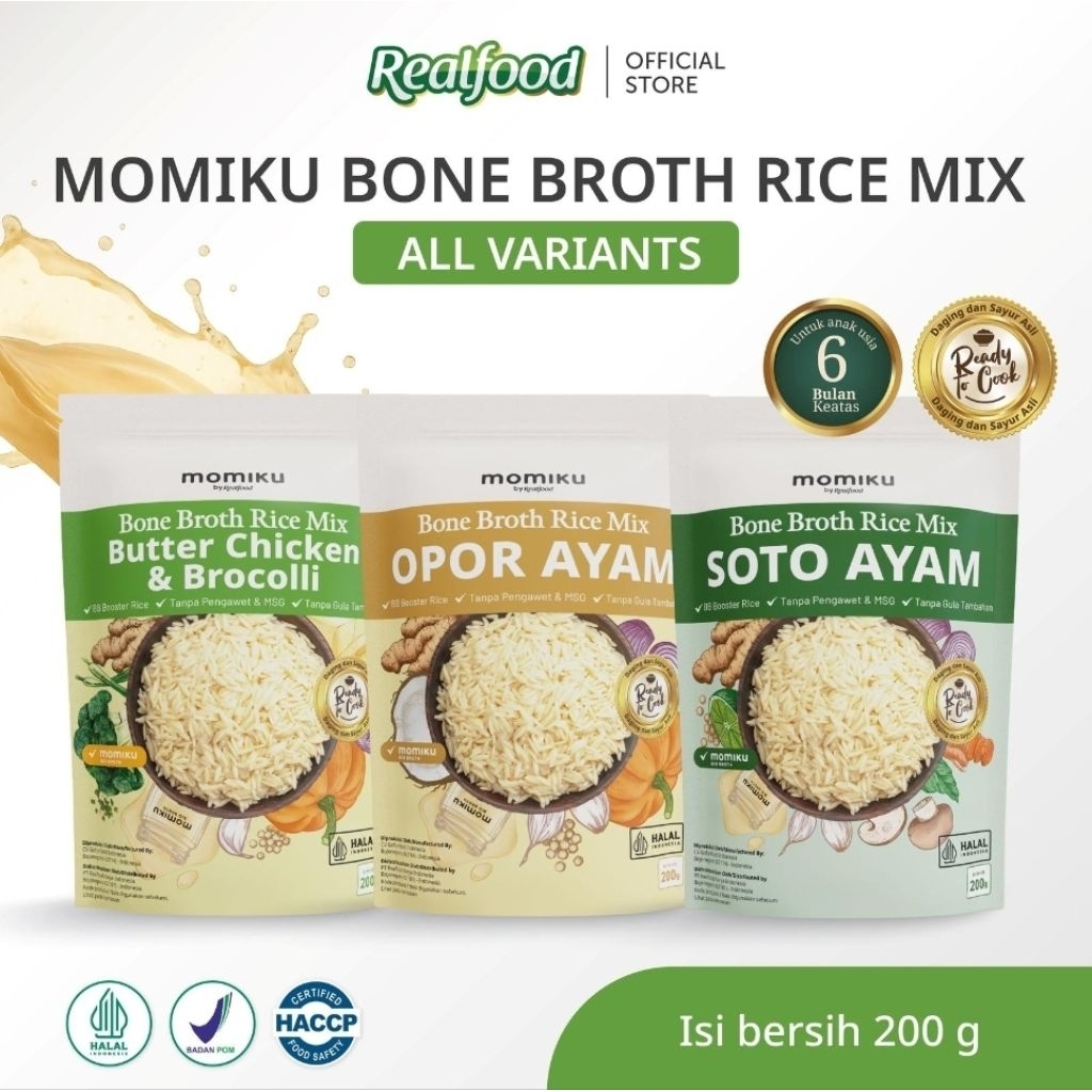 Jual Realfood Momiku Bone Broth Super Rice Mix | Rice Booster Bone ...