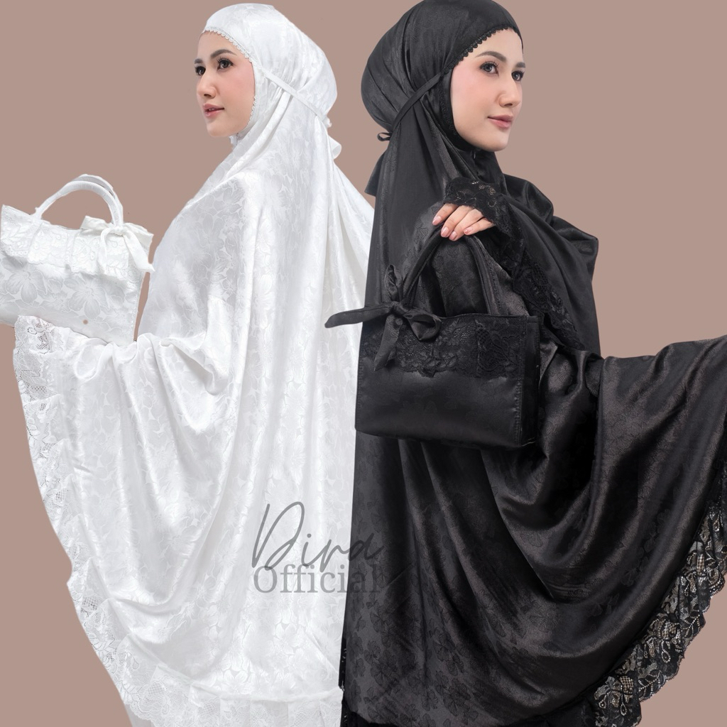 DIRA - Mukena Mewah Premim 2in1 Silk Jaguard Zaira Series
