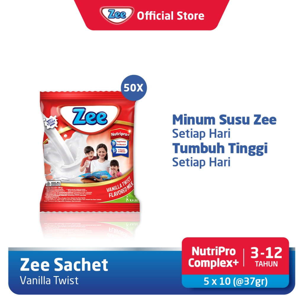 Jual [5 Pack] Zee Sachet Vanilla Twist 37gr x 10 Pcs | Shopee Indonesia