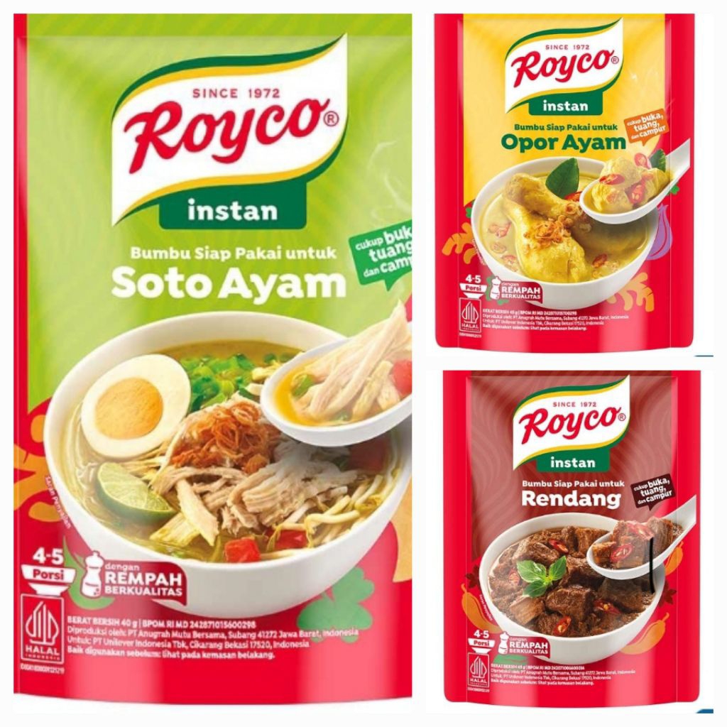 Jual ROYCO BUMBU INSTAN BARU 45 GR, CUKUP TUANG DAN CAMPURKAN ...