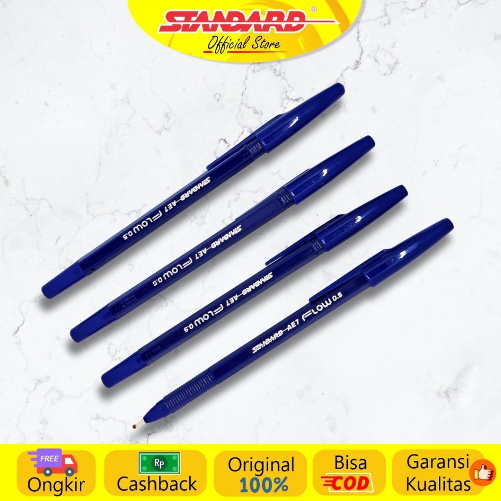 Standard -  Pulpen AE7 Flow 0.5 ( Alat Tulis / Pen / Ballpoint / Pena ) (5)