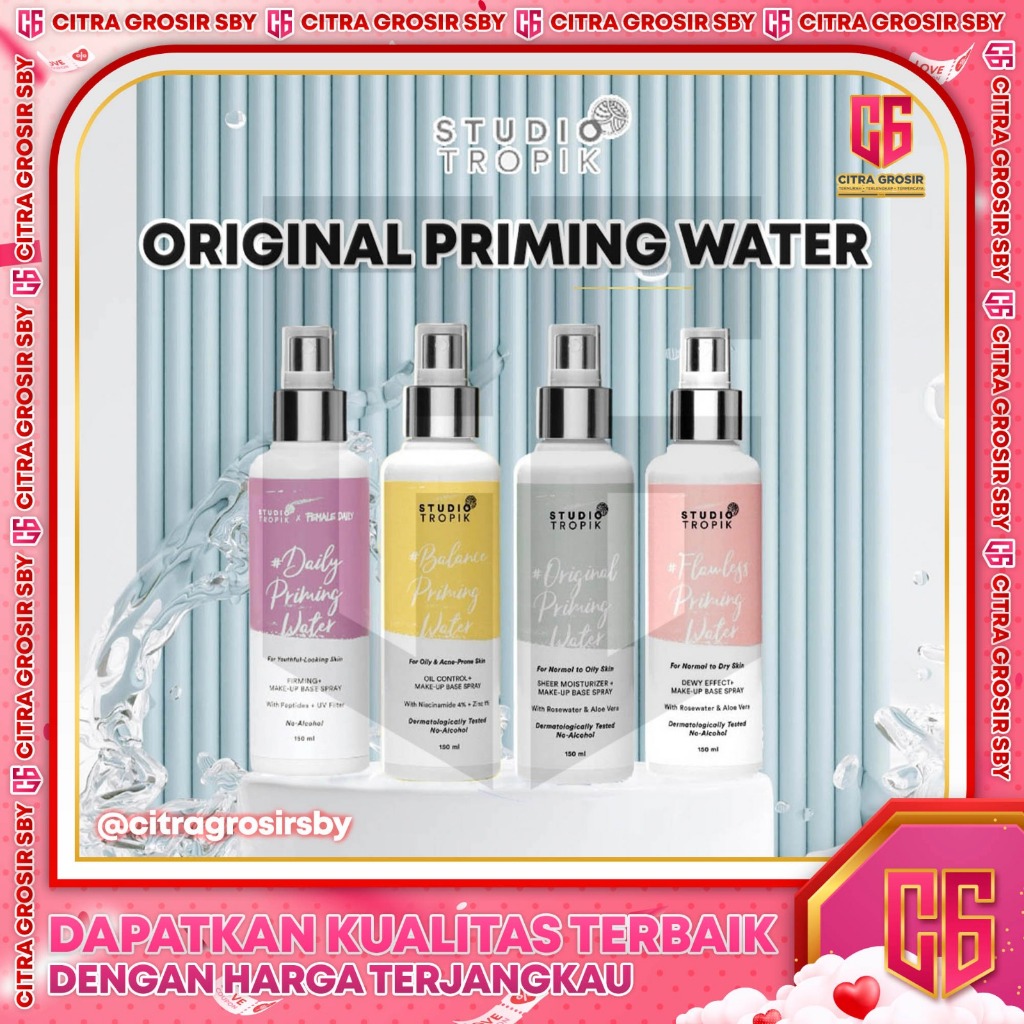 Jual Studio Tropik Priming Water 30mL || Makeup Base Spray || Flawless ...
