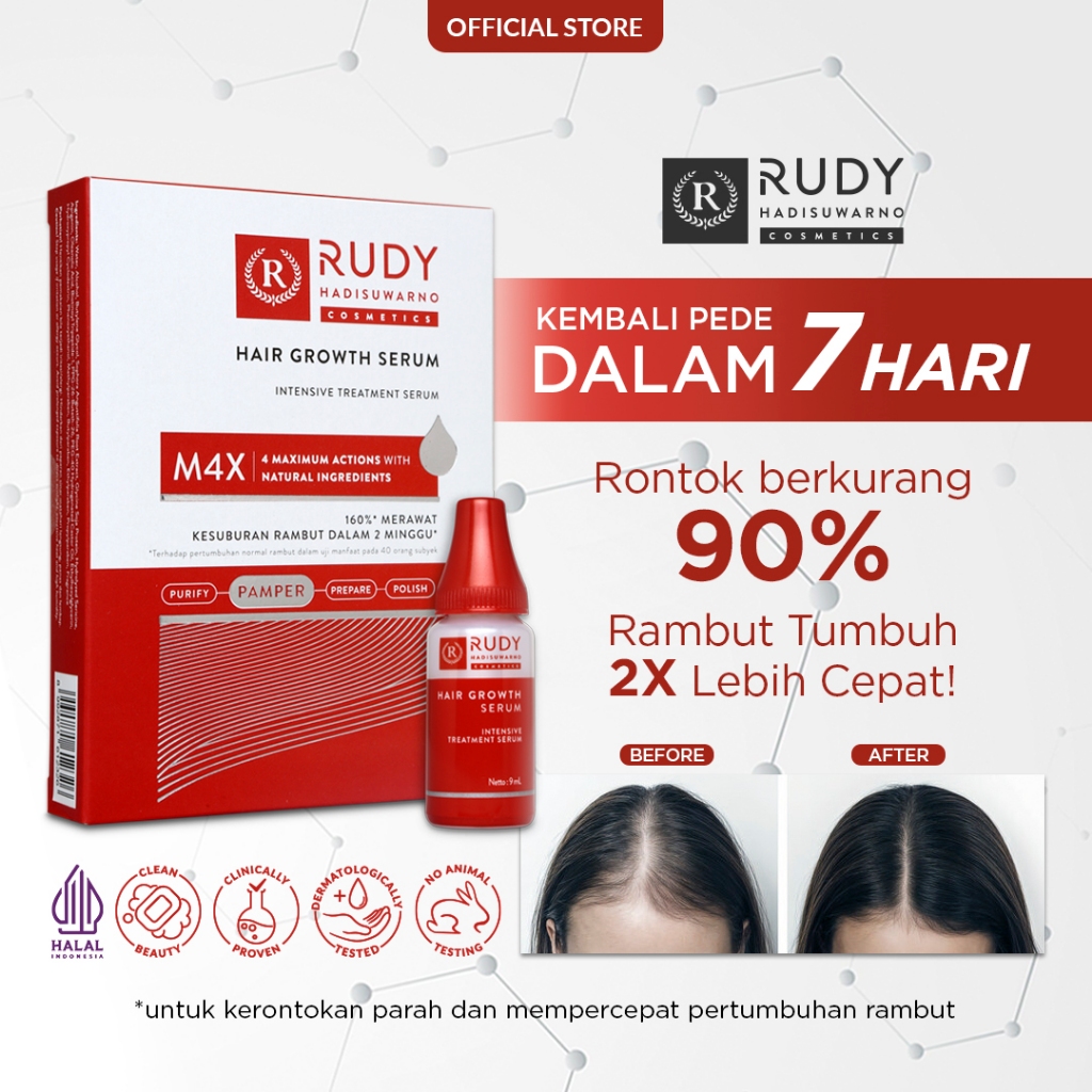 Jual Rudy Hadisuwarno Cosmetics Hair Growth Serum NEW 6x9 ml Penumbuh ...