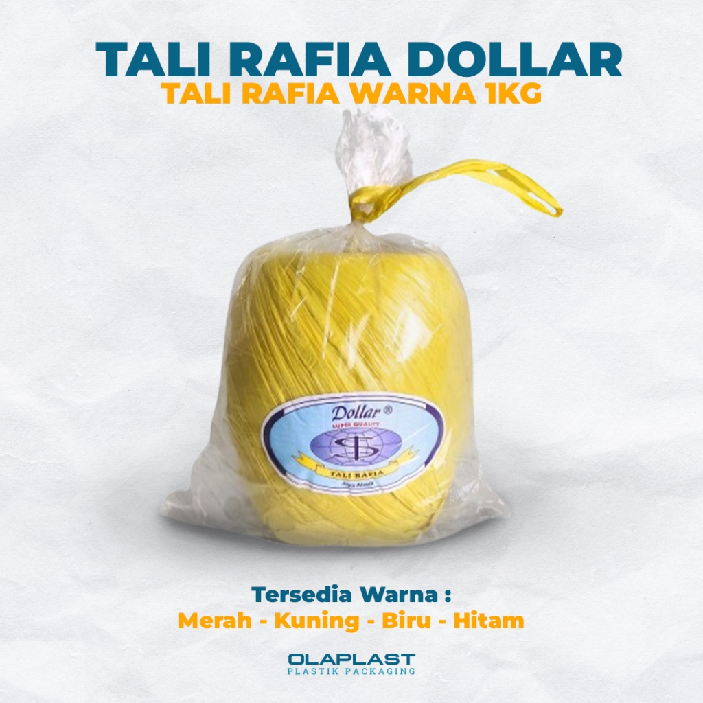 Jual Tali Rapia Dollar 1kg Kuning Tali Rapiah Tali Rafia Dolar 1kg ...