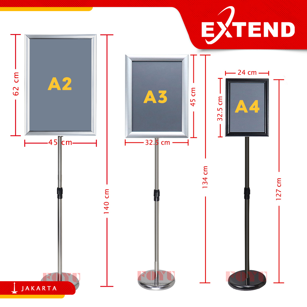 Jual Extend Stand Display Banner TS Promosi Poster Snapframe Telescopic ...