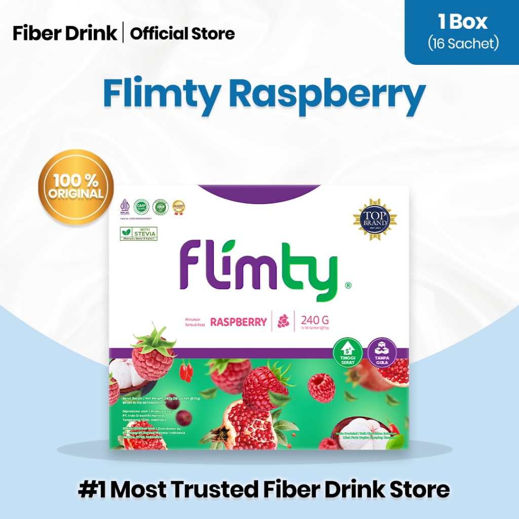 Jual Flimty Fiber Original - 1 Box (Isi 16 Sachet) Kontrol Berat Badan ...