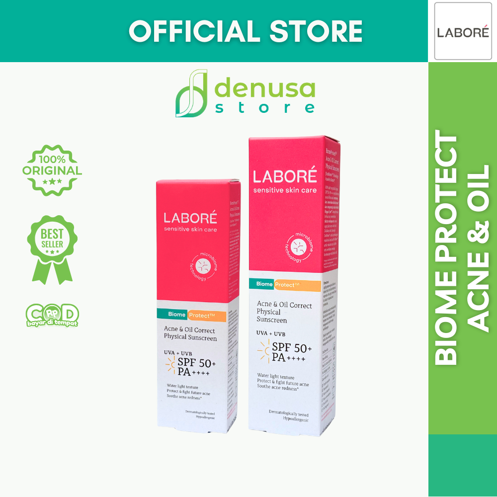 Jual LABORE Physical Sunscreen Biome Protect Acne n Oil Correct UVA+UVB ...