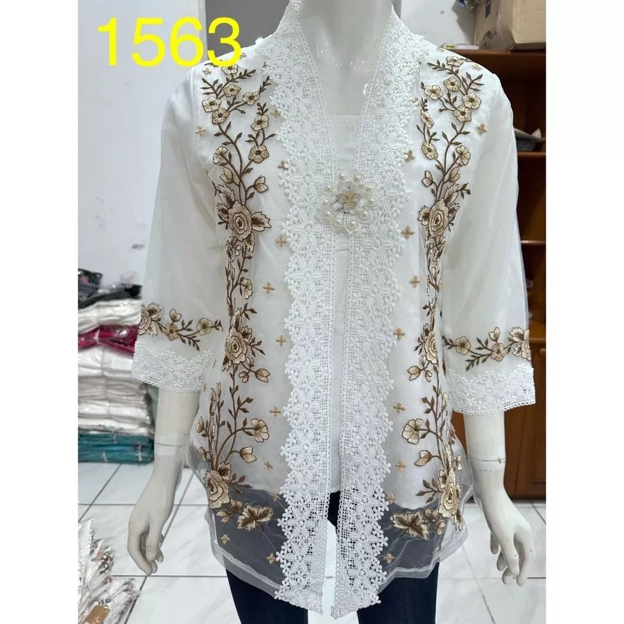 Jual 1508 kebaya rompi organdi alexuez premium brukat kebaya encim ...