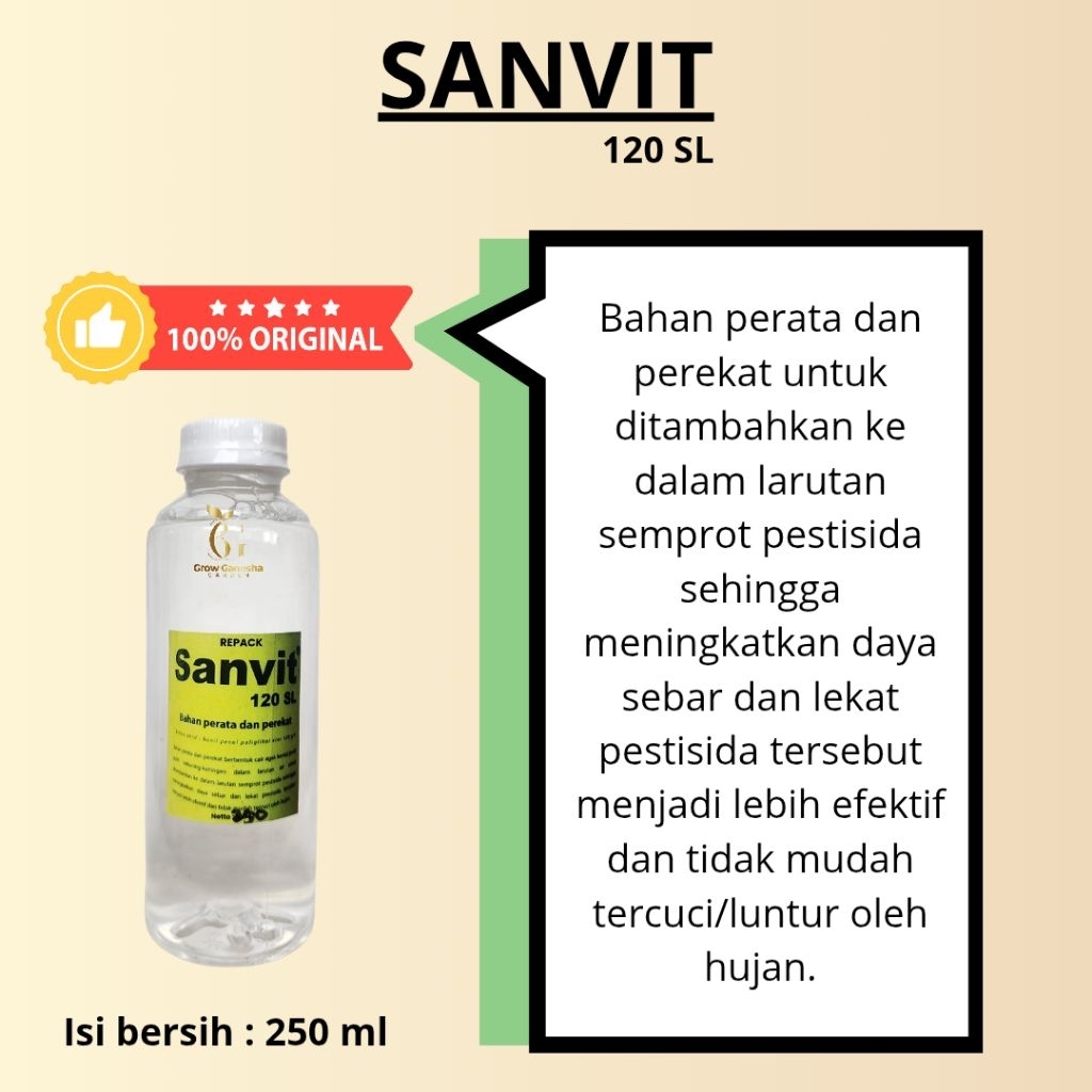 Jual SANVIT 120 SL || BAHAN PERATA & PEREKAT || SANVIT REPACK || 250 ML ...