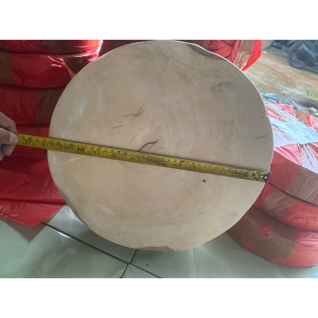 Jual talenan kayu asem original talenan daging diameter 35cm tebal 7cm ...
