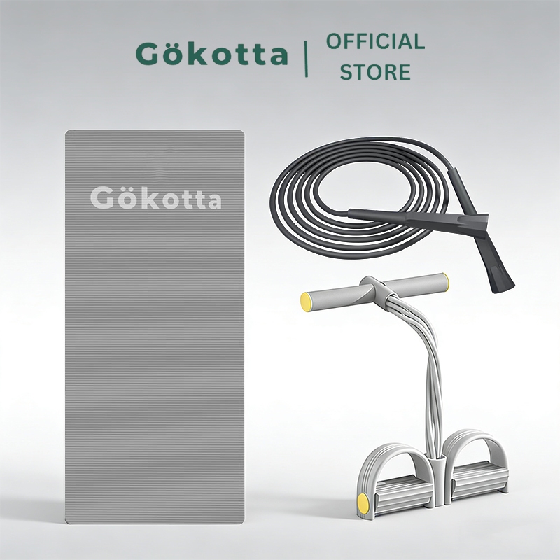Jual GOKOTTA Set Alat Olahraga – Yoga Mat Tebal + Tali Skipping + Tummy ...