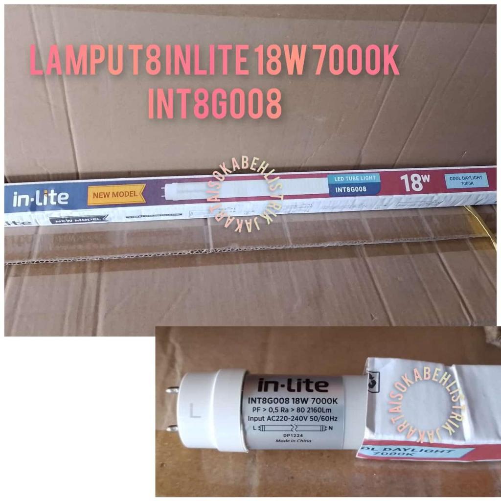 Jual Lampu TL T8 LED INLITE INT8G008 9 WATT 60CM 18WATT 120CM INLITE T8 ...