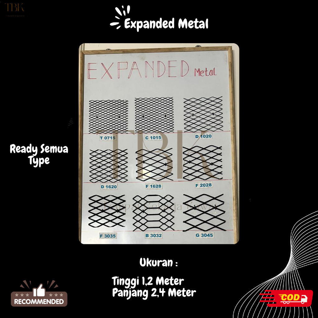 Jual Expanded Metal Jaring Baja All Type Hitam | Tebal 0,7mm - 3mm ...