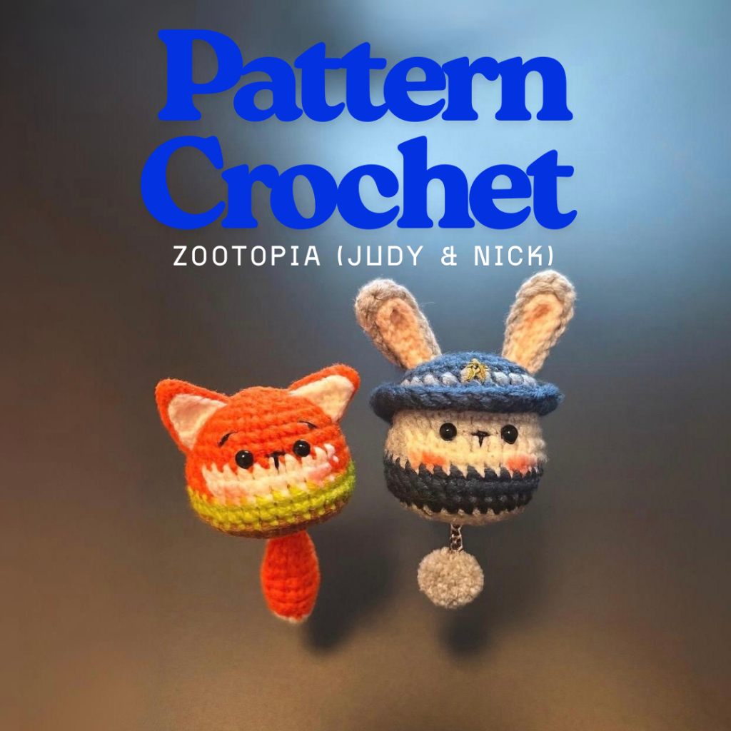 Jual Pola Pattern crochet amigurumi Judy&Nick Zootopia| PDF File ...