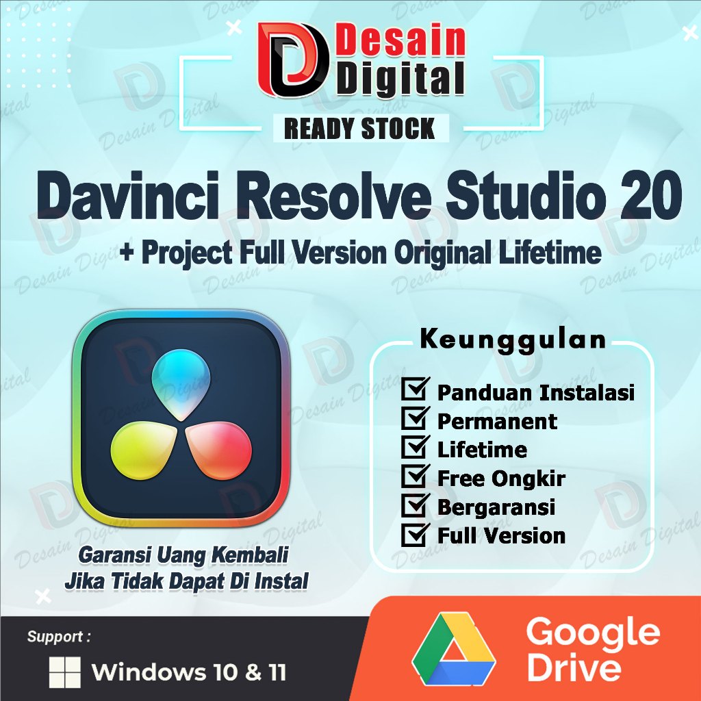 Jual DaVinci Resolve Studio 20 + Project Full Version Original Lifetime ...
