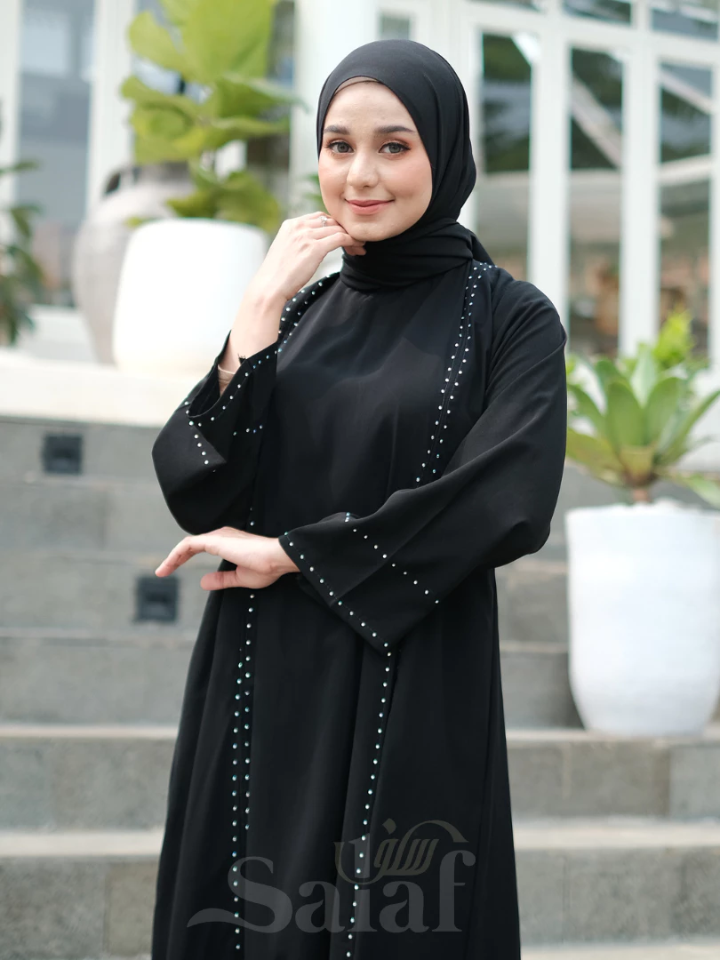 Abaya Turkey Gamis Hitam Turki desain polos khas abaya Turki