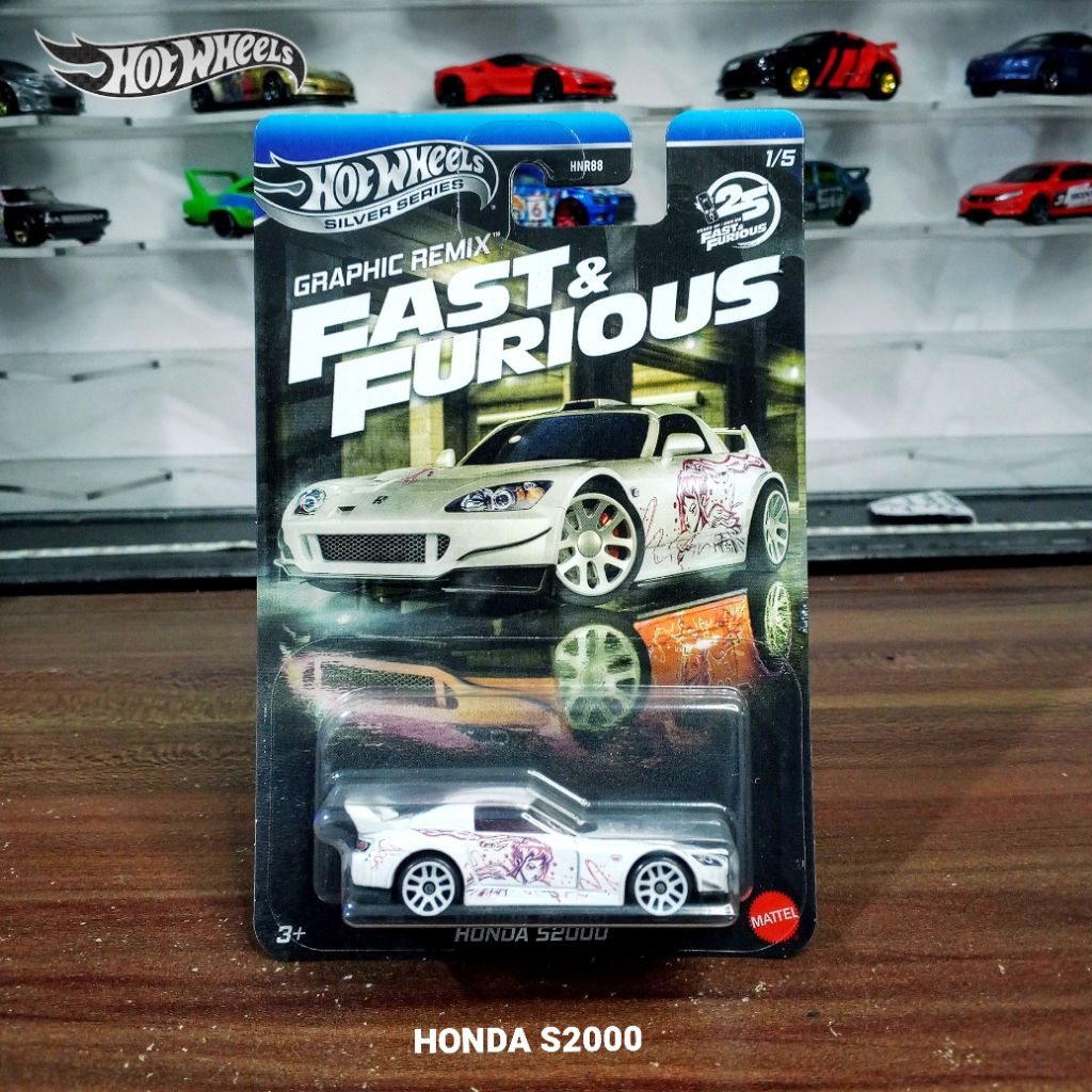 Hot Wheels Fast & Furious Honda S2000 – Modèle Die-Cast 1:64 – 7 Cm – Collection Silver Series JBY44