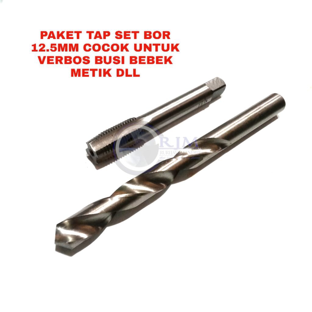 Jual paket tap m14x1.25 set mata bor tinggal pakai cocok untuk verbosan ...