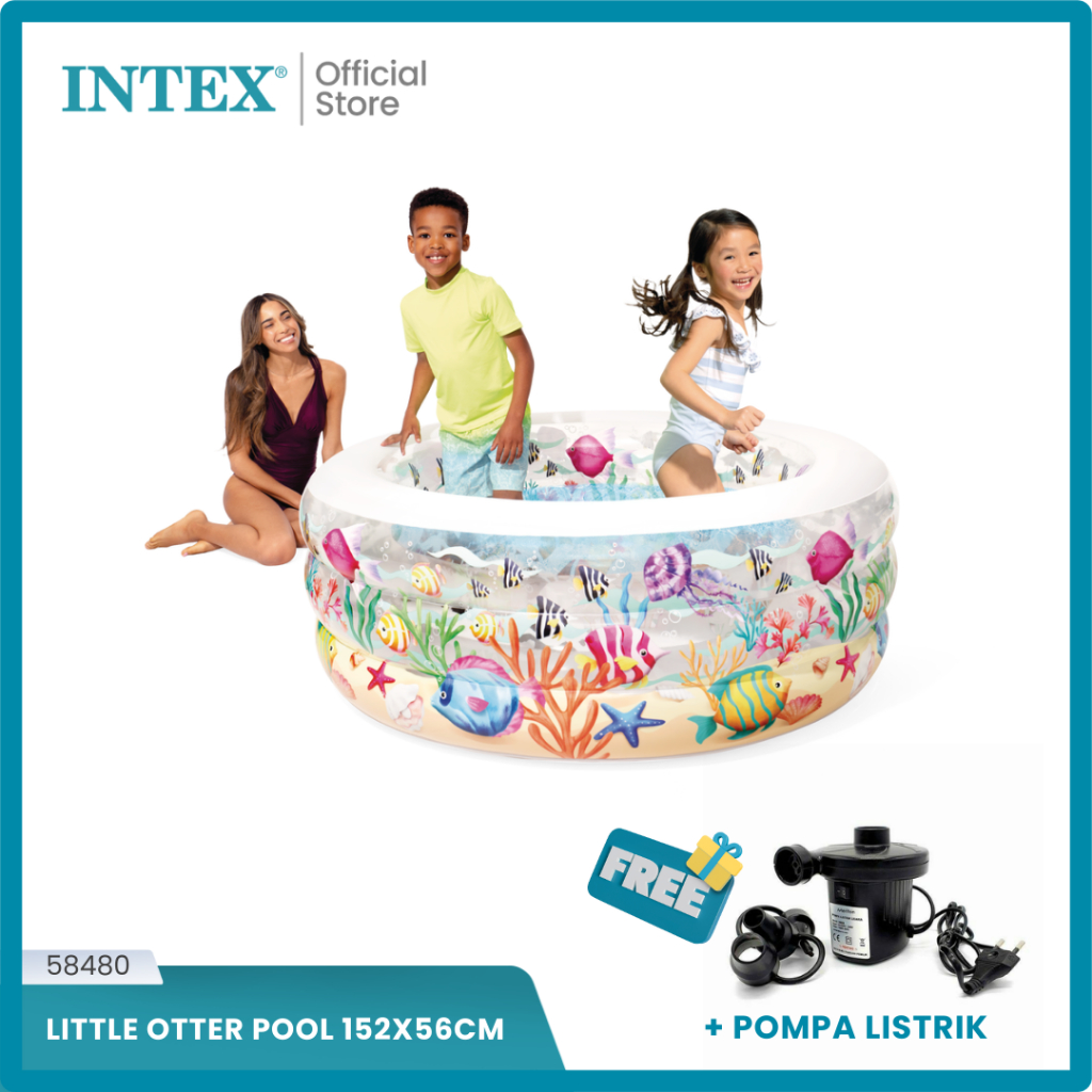 Jual INTEX Kolam Renang Anak Little Otter Pool 152X56CM 58480 | Shopee ...
