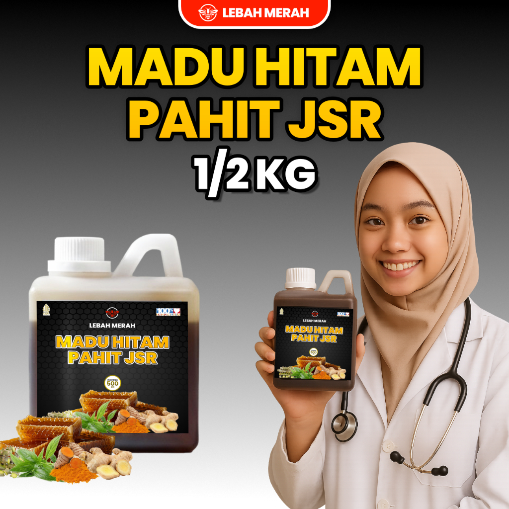 Madu Hitam Pahit 1/2 kg Mengatasi Diabetes Menurunkan Kadar Gula Darah dan Darah Tinggi Asam Lambung