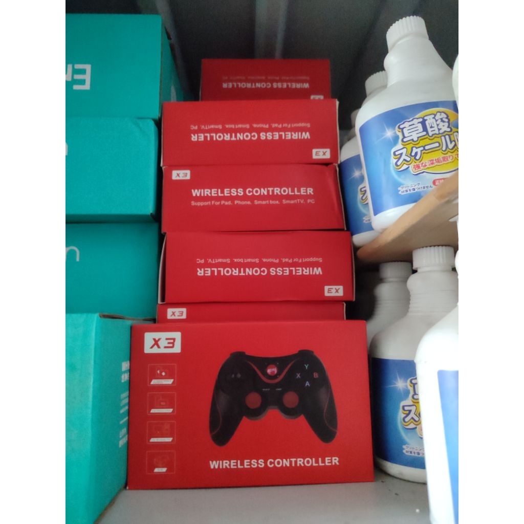 Jual Gamepad X3 Joystick Bluetooth Plus Holder HP - X3 Wireless ...