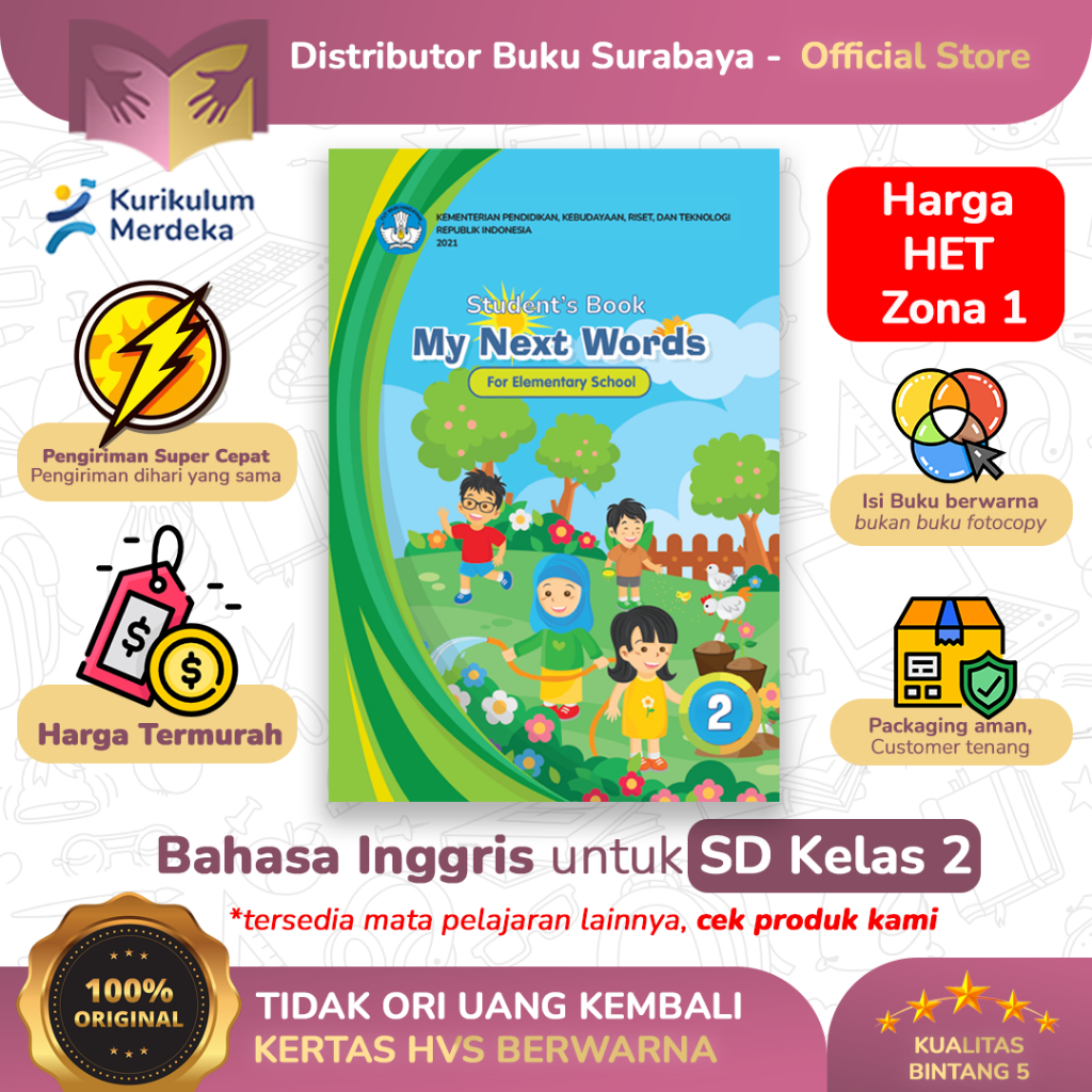 Jual Buku Bahasa Inggris Kelas 2 SD - Buku Paket Siswa - Kurikulum ...