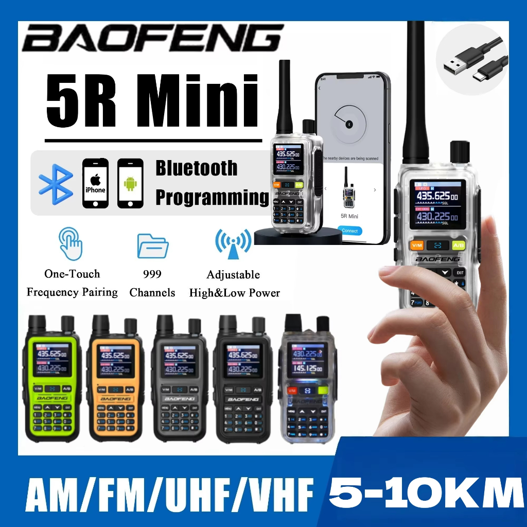 Jual Walkie Talkie Baofeng UV5R Mini - Tipis, Transparan, Bluetooth ...