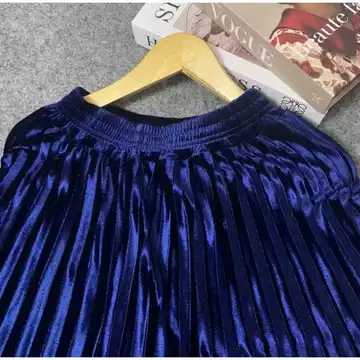 Rok Plisket Bludru Pendek 7 8 Premium Rok Bludru Velvet Premium Bisa