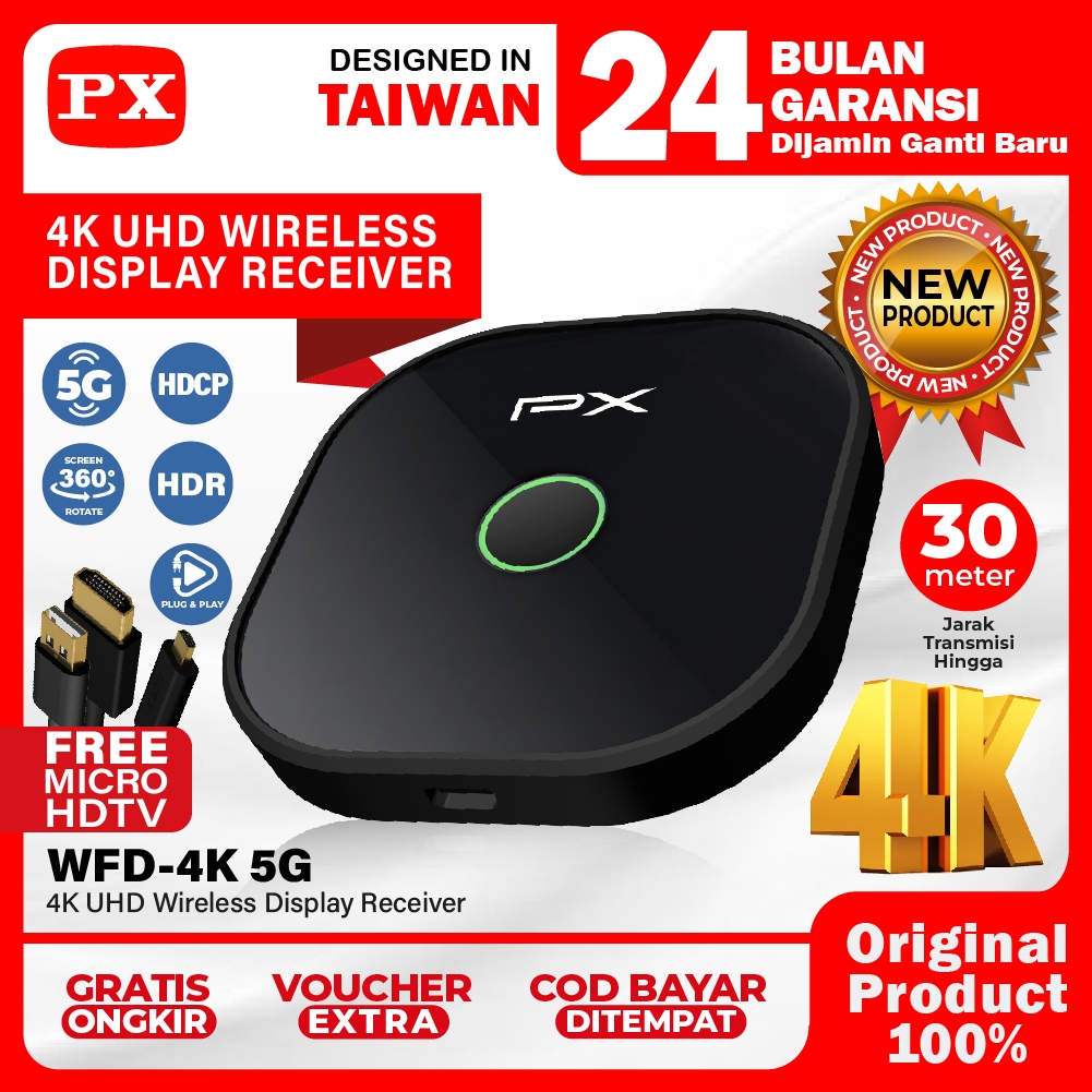 Jual Wireless Display Receiver Adapter Audio Video Mirroring HDTV 4K ...