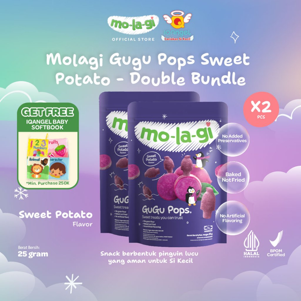 Jual Molagi - Double Bundle Gugu Pops Sweet Potato - Isi 2 Snack Sehat ...