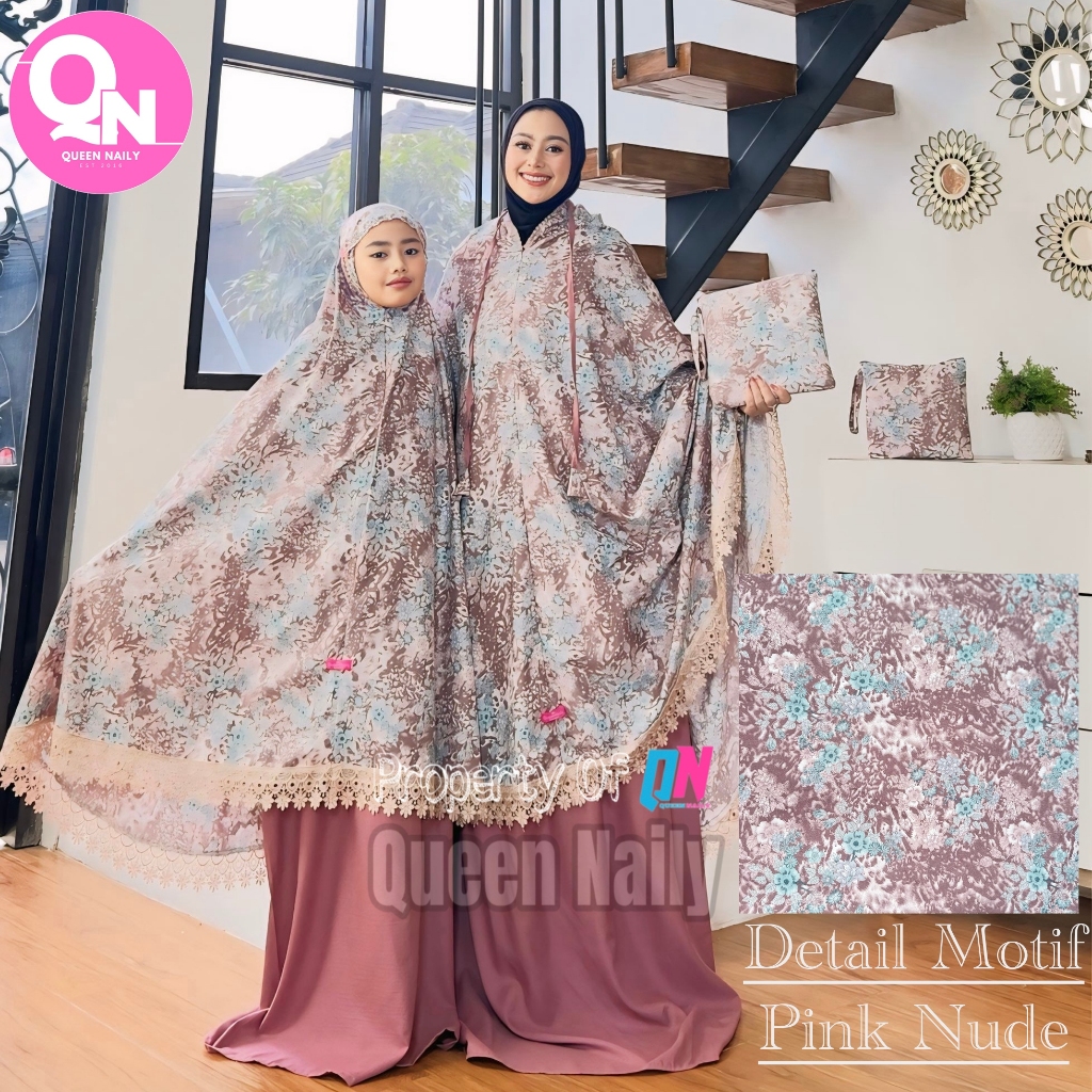 Jual Mukena Anak Dan Dewasa Couple Katun Renda Mewah Jumbo Motif 