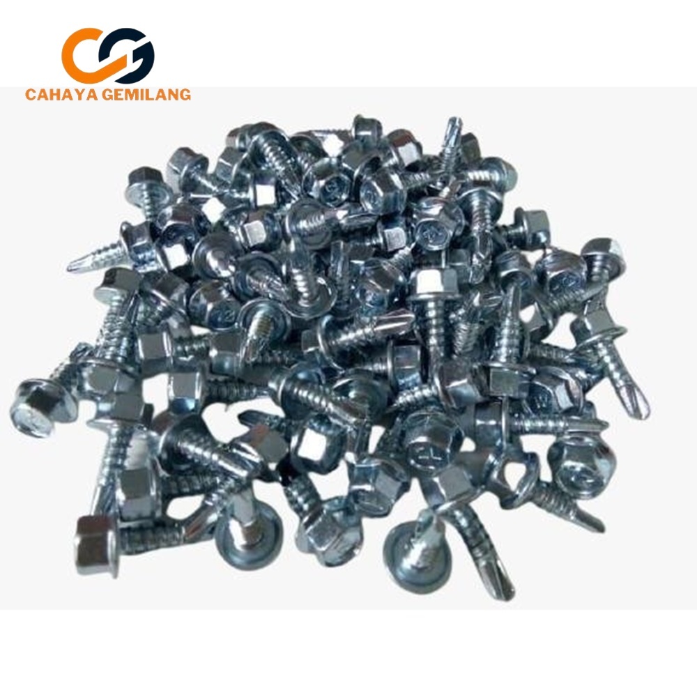 Jual 100 Pcs Baut Baja Ringan 10x19 Sekrup Skrup Roofing Ruping Hollow ...