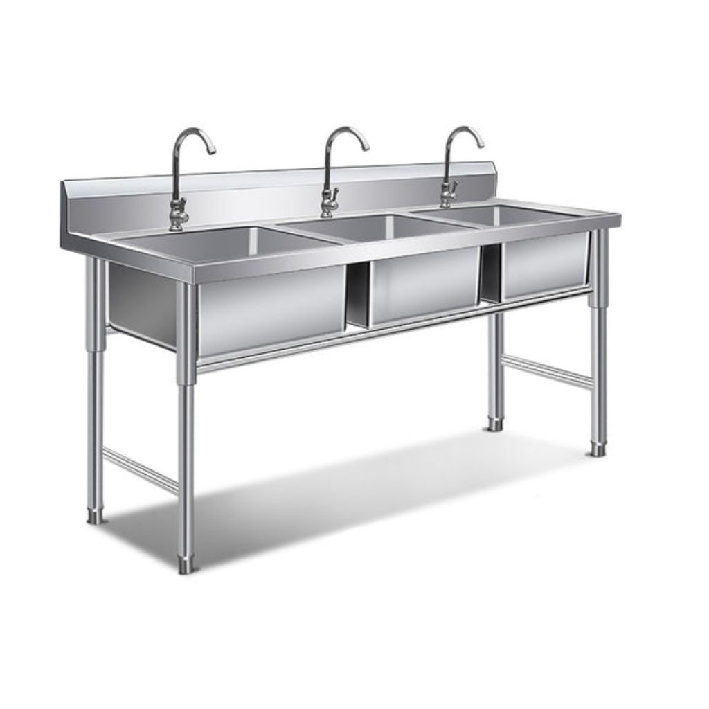 Jual Triple Sink Stainless Steel SUS 304 /Westafel Cuci Piring