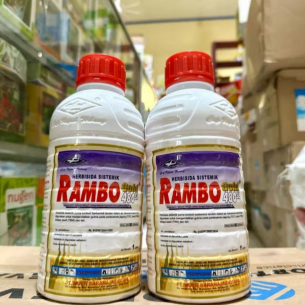 Jual RAMBO GOLD 480 - 1 Liter / Herbisida Sistemik Pembasmi Rumput ...