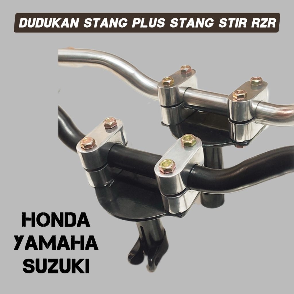 Jual Paket Stang RZR Plus Dudukan Stang Racing Road Race Universal ...