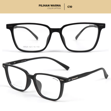 Mosslens Kacamata Rectangle Pria Wanita Polycarbonate Lensa Photocromic Anti Radiasi Blueray