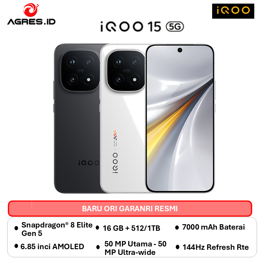 Jual iQOO 15 - 16GB/1TB Snapdragon 8 Elite Gen 5, 8K VC Cooling System ...