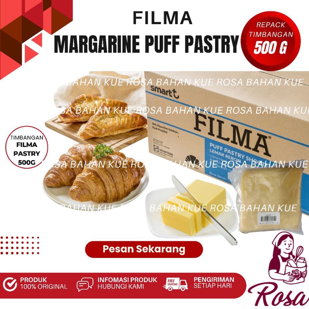 Jual Filma Margarin Puff Pastry Repack Timbangan 500g – Margarin Khusus ...