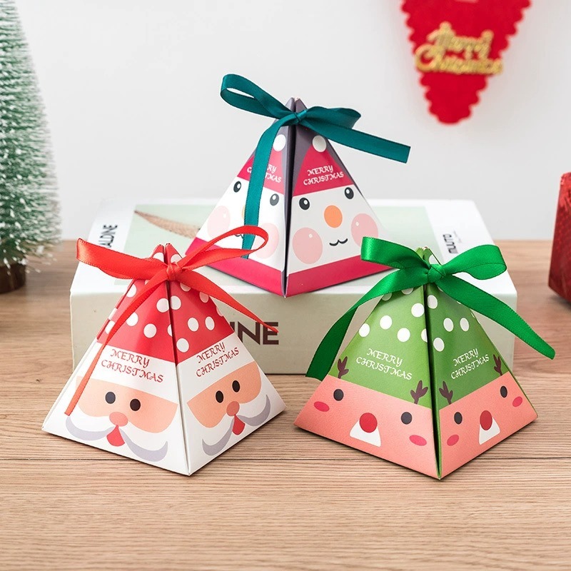 Jual Satuan - Gift Box Hampers Candy Box bentuk Piramida Tema Natal ...
