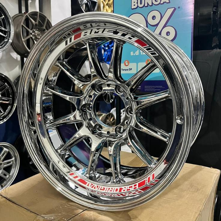 Jual VELG HSR AMETH R18 BLACK CHROME MOBIL PAJERO FORTUNER HILUX TRITON ...