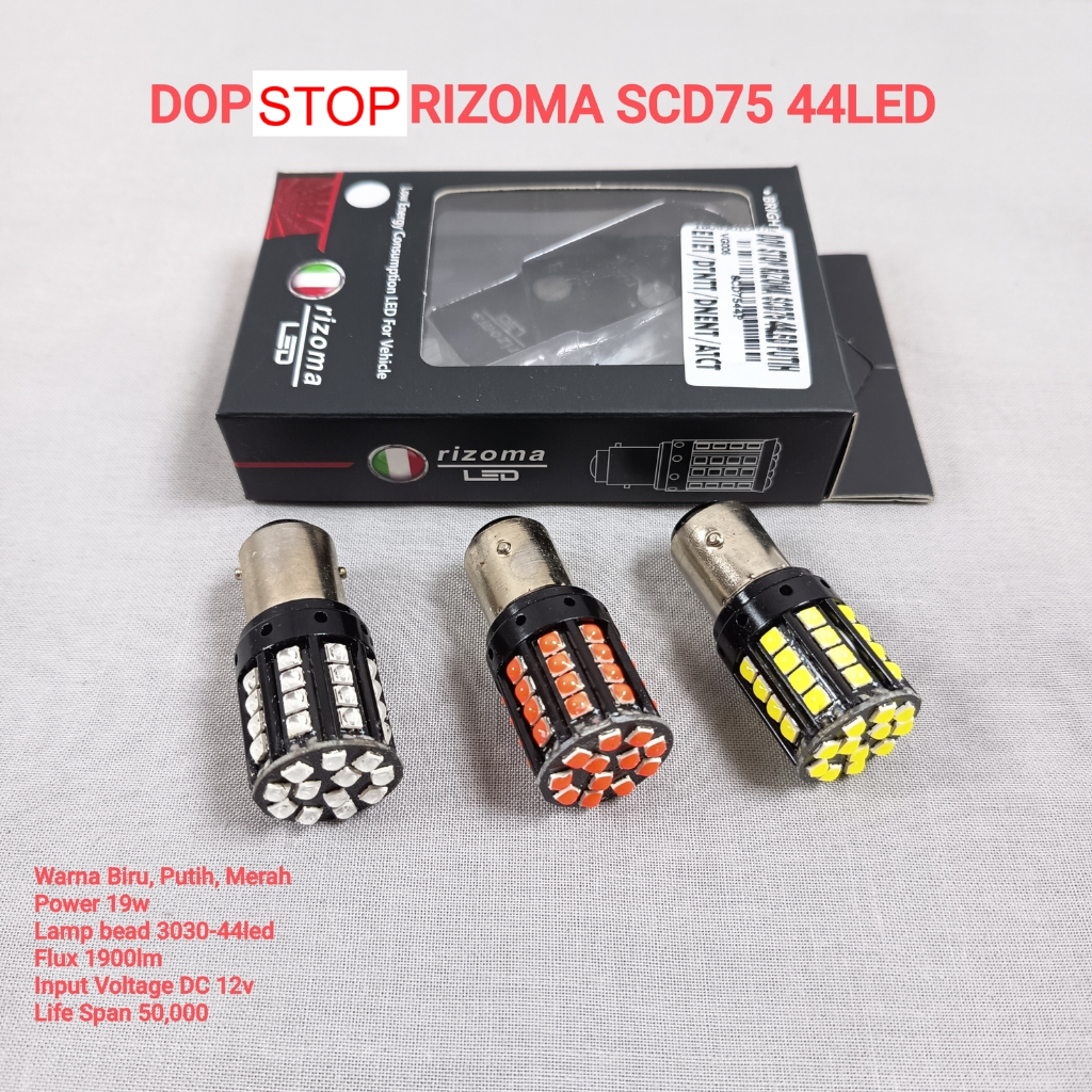 Jual LAMPU DOP STOP BELAKANG RIZOMA SCD75 44LED BIRU, PUTIH, MERAH ...