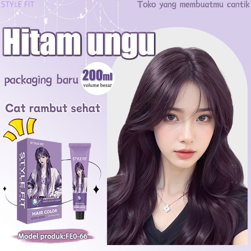 Jual Menutup uban,STYLE FIT tahan lama cat rambut ungu hitam 200ml ...